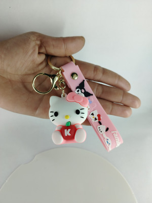 Darkleene collection Hello Kitty Big-Size Rubber Keychain Keyring for Gift Key Chain