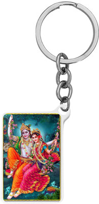 Sullery Religious Lord Shri Radha Krishna Keyring Keychain Multicolor SulleryKey2025233 Key Chain