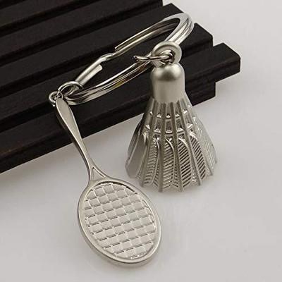 PsProducts Silver Tennis Badminton keychain Key Chain
