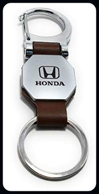 BBG BBG_Premium Quality Honda Car logo Double side hook- Brown Key Chain-A Key Chain