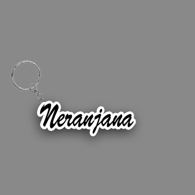 SY Gifts SYG Neranjana Name Keychain White And Black Key Chain