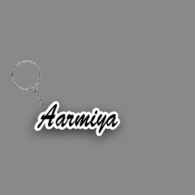 SY Gifts SYG Aarmiya Name Keychain White And Black Key Chain