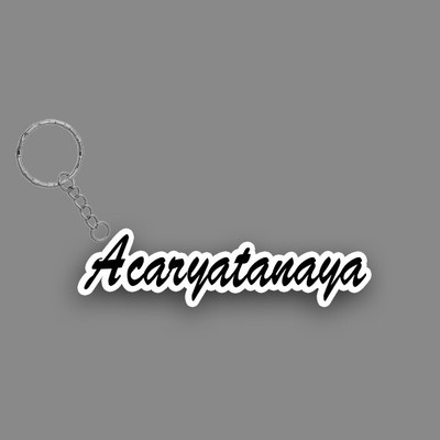 SY Gifts SYG Acaryatanaya Name Keychain White And Black Key Chain