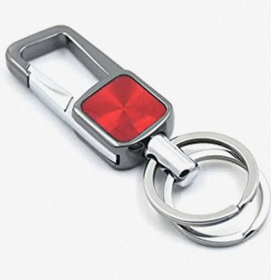 Jdp Novelty Stylish Hook Locking Silver Metal Carabiner Double Ring Metal KeyChain.3797 Key Chain