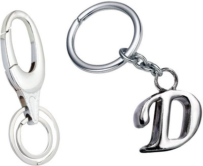 Newview D Alphabet Hook 1 Keyring Keychain for Bike Car House Office Home Key Chain Key Chain
