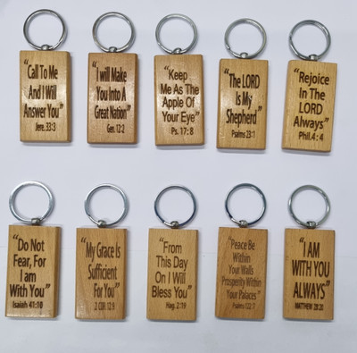BLESSINGS Set Of 10 Christianity A Key Chain