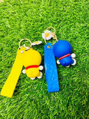 GKM Doremon cute 3D strap hook charm combo set keychain Key Chain