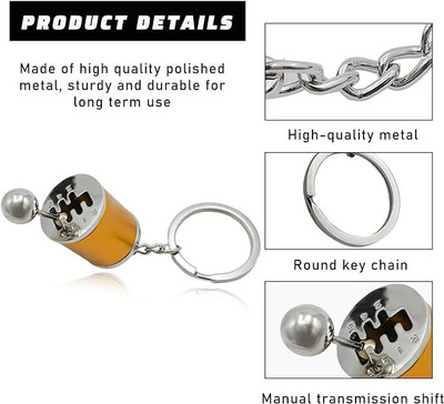 gtrp Gear Transmission Fidget Keychain Creative Auto Part Model Six-Speed 87 Key Chain
