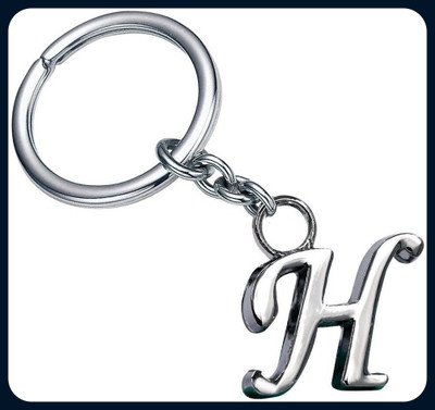 GIKH Letter Stainless Steel Alphabet H Pendant s Unisex-Keychain Key Chain