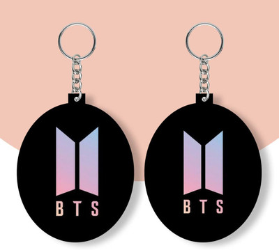 Convay BTS Keychain for girls (Combo of 2) Multicolor Wooden Round Key Chain