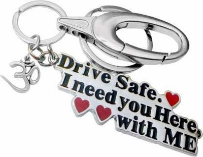 Virom Drive Safe With Hook And Om Combo Keychain Gifts For Men Women Car Bike Keys Key Chain
