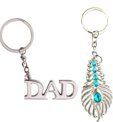 Meeko.com Keychain-silver dad & omg key chain 02 Key Chain