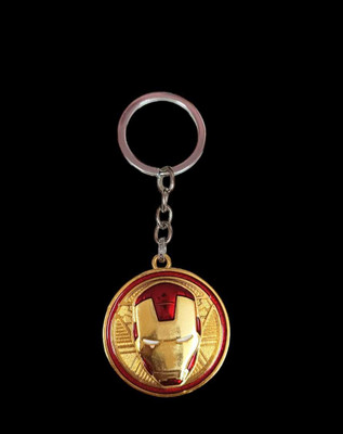 Kopal Iron Man Golden Color 360 Degree Rotating Key Chain