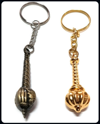 Meeko.com 3 Sided Gada With gold gada key chain 0f5-A Key Chain
