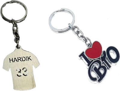 MOREL Hardik Pandya Keychain AND I LOVE BRO KEYCHAIN COMBO Key Chain