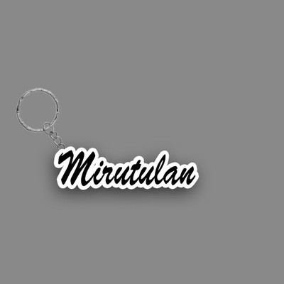 SY Gifts SYG Mirutulan Name Keychain White And Black Key Chain