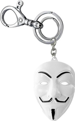 Rashi Traders V for Vendetta White Face Mask Locking Car Bike Home Key Chain Key Chain