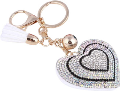 Digital Shoppy Crystal Heart Key Chains for women Key Chain