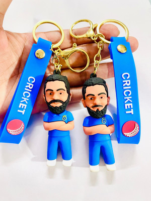 BBG NEW_Cricket Rohit Sharma & Virat Kolhi 3D combo set keychain (Pack of 2) Key Chain