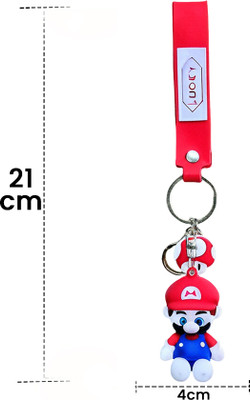 nuVibes 3D Super Mario Keychain for Boys and Girls for Backpack, Handbag Purse Key Chain Key Chain