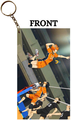 Hariyaali Enterprises LLP Haikyu! HINATA SPIKES THE BALL ALL EYES ARE ON HIM Key Chain