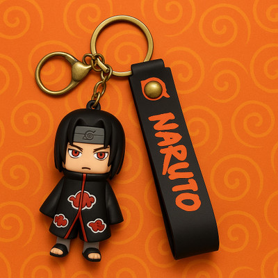 JTV Naruto Anime Keychain | Itachi Uchiha Rubber Keychain Key Chain
