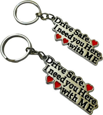 GKM Drive Safe combo set metal keychain for men/woman Key Chain