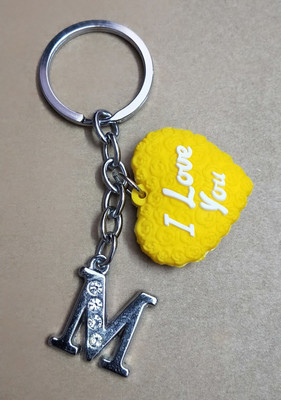 Meeko.com Heart With M Letter Bike Key Chain 02 Key Chain