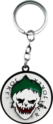 Buko Superhero Metal Anti-Rust Keychain - Wheel Spinning Rotating Design Joker Key Chain