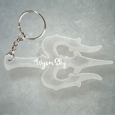 SY Gifts Trishul Desigh With WyomSky Name Key Chain