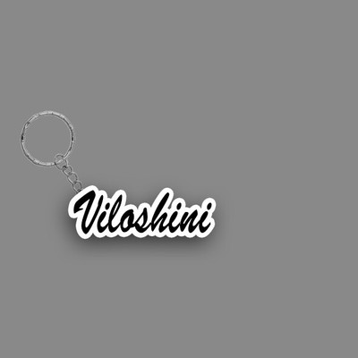 SY Gifts SYG Viloshini Name Keychain White And Black Key Chain
