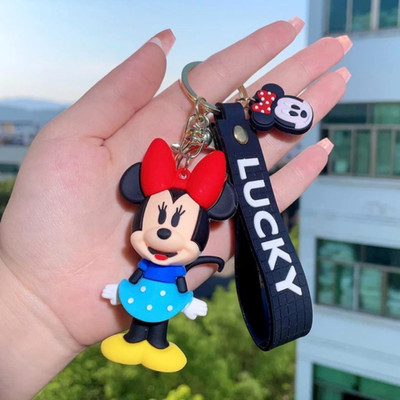 WHITE POPCORN Minnie Mouse 3D Keychain| Strap Charm & Hook Key Chain