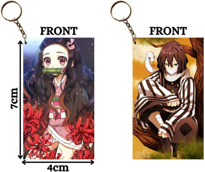 Hariyaali Enterprises LLP Demon Slayer NEZUKO AND SNAKE HASHIRA Unique Style 2 pcs Combo Key Chain