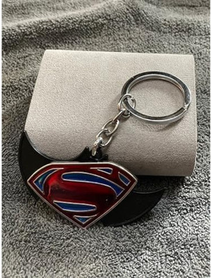 SHINILIFESTYLE Superhero Keychain | Superman Batman Emblem | Cool Keyring for Bags,Keys & Bikes Key Chain