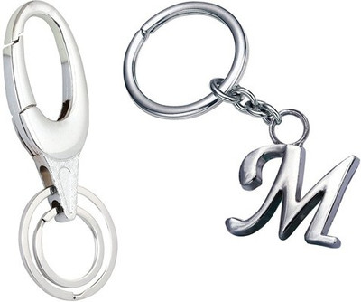 Newview M Alphabet Hook 1 Keyring Keychain for Bike Car House Office Home Key Chain Key Chain
