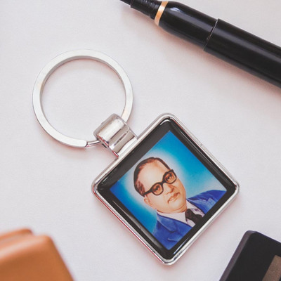 Sullery Buddhist Metal Keychain with Babasaheb Ambedkar PortraitSulleryKey2025412 Key Chain
