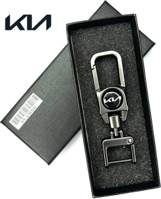 FLAMBE Model New Kia Car Black Premium Metal Keychain Key Chain