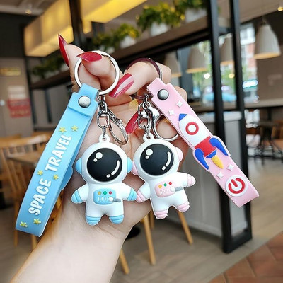GKM Astronaut 3D combo set keychain for cars & bikes Key Chain