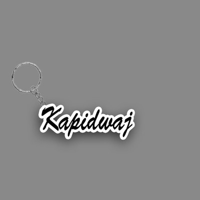 SY Gifts SYG Kapidwaj Name Keychain White And Black Key Chain