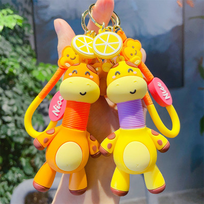 AshandRoh Pack Of 2 Silicone,Unbrekable Comes With Strap & Bag Hook 3D Keyring Bag Charm Key Chain