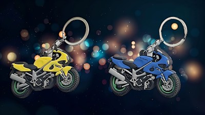 VSS Suzuki Motor bike fancy stylish Rubber Keyring (Combo - Set of 2) Key Chain