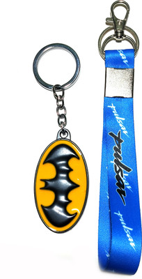 ShopTop Batman Dawn of justice and blue pulsar tag small for biks and Scooters Key Chain