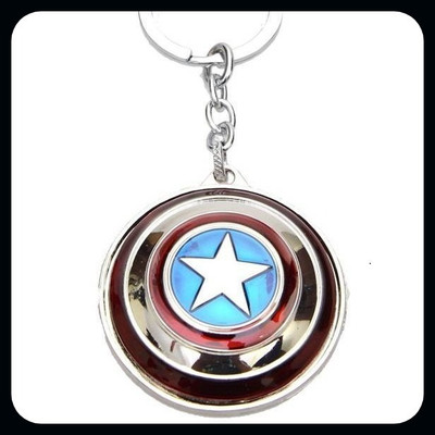 gtrp Keychain-Avengers Legends Captain America Shield Rolling Key Chain Key Chain
