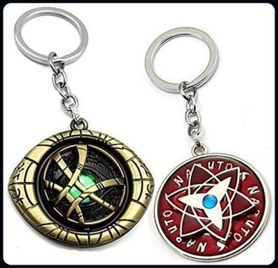 Meeko.com Combo of Dr eye Strange & Naruto spinning rotating keychain-A Key Chain