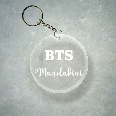 SY Gifts BTS Design With Mandakini Name Key Chain