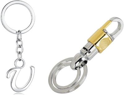 Mundkar Gold Hook & Alphabet - U Key Chain