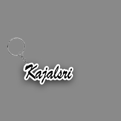 SY Gifts SYG Kajalsri Name Keychain White And Black Key Chain