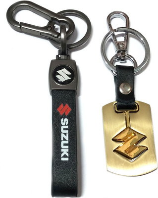 Meeko.com Combo Suzuki Gold & stylish leather bike key chain Key Chain