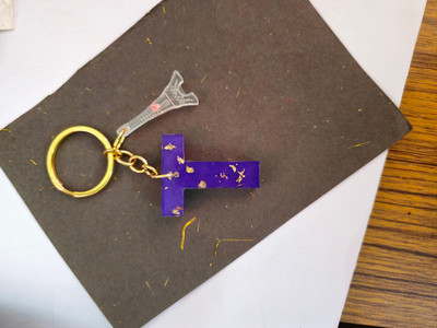 Atharva Creation Resin T Name Keychain Key Chain