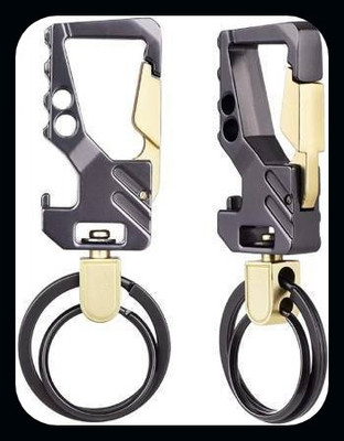 gtrp Keychain-Heavy Duty Stainless Steel Car with Bottle Open for Men&Women Pack of2 Key Chain